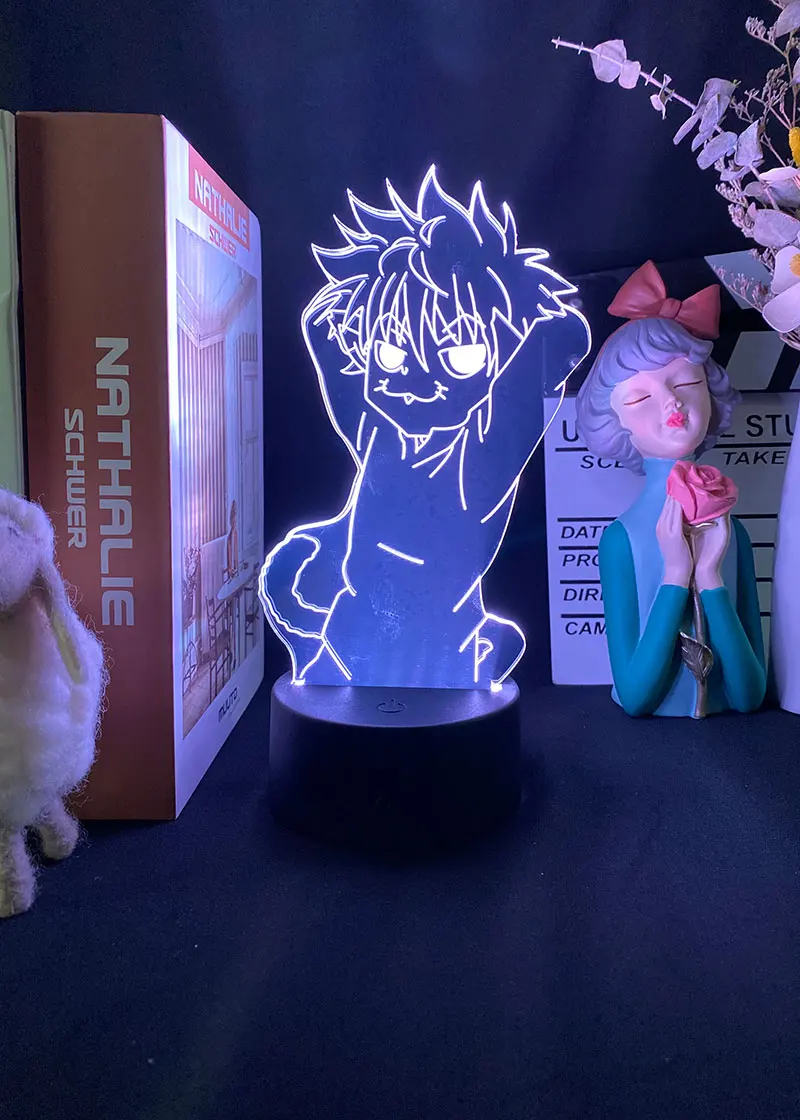 СВЕТОДИОДНЫЙ ночник в стиле аниме Hunter X Fuuny Killua Zoldyck 3d светильник льник для