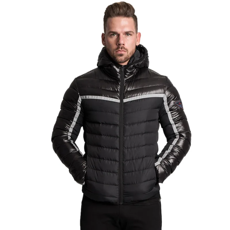 Мужская зимняя парка в стиле пэчворк теплые куртки с простым подолом практичная