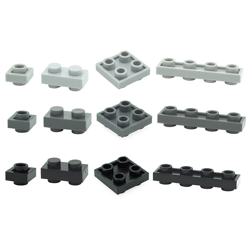 

50 шт. специальные пластины 1x1 1x2 2x2 1x4 Вт. Ручки с обеих сторон DIY технические кирпичи MOC строительные блоки детали креативные игрушки для детей