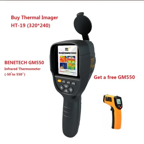 HT-19 Free GM550 HT-19 ручной ИК цифровой тепловизор детектор камера Инфракрасный температура тепла с хранения матч Seek/FLIR Therma - Цвет: HT-19 Free GM550
