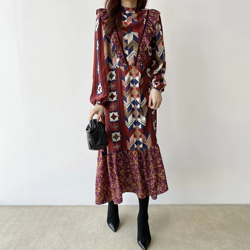 Винтаж однобортный бархатное Женское пальто с длинным рукавом оборками Femme