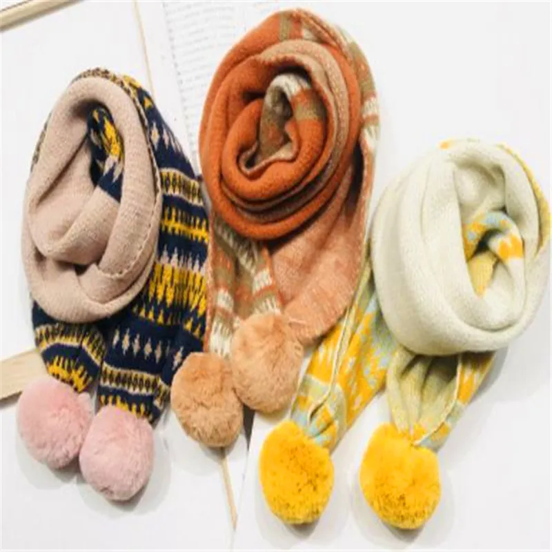 Qiu dong han edition knitted children's collar boy girl scarf color matching baby winter more national wind in to BKX458 | Аксессуары