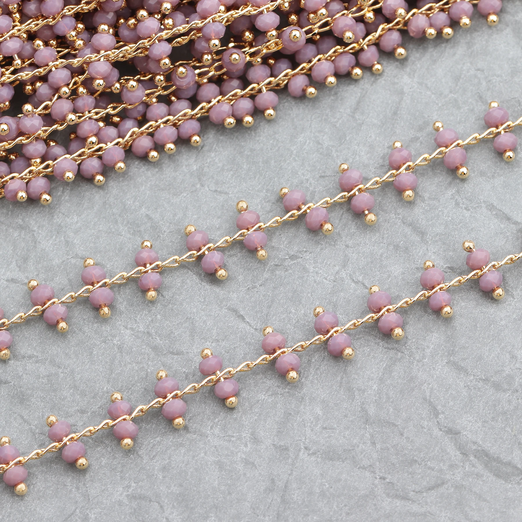 assoonas C49 18K gold bead chain jewelry accessories findings hand made charm making diy earrings pendant 1m/lot | Украшения и