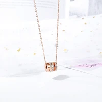 fashion jewelry aaa zircon pendants necklaces for women rose color clavicle necklace female pendant jewelry accessories