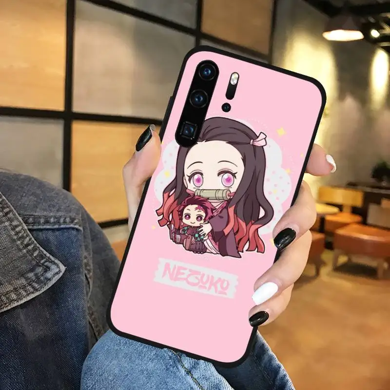 

Kamado Nezuko Kimetsu No Yaiba Demon Phone Case Funda For Huawei P9 P10 P20 P30 Lite 2016 2017 2019 plus pro P smart