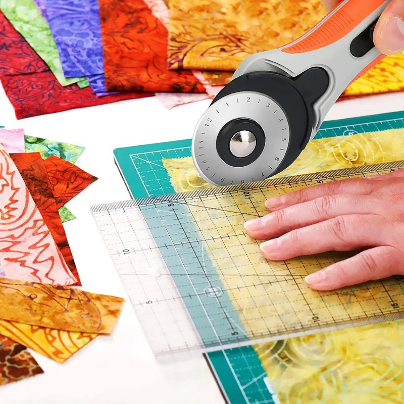 

45mm Rotary Cutter Set Rotary Cutter with 10 Replacement Rotary Blades & Safety Lock for Precise Cutting Sewing Cutting