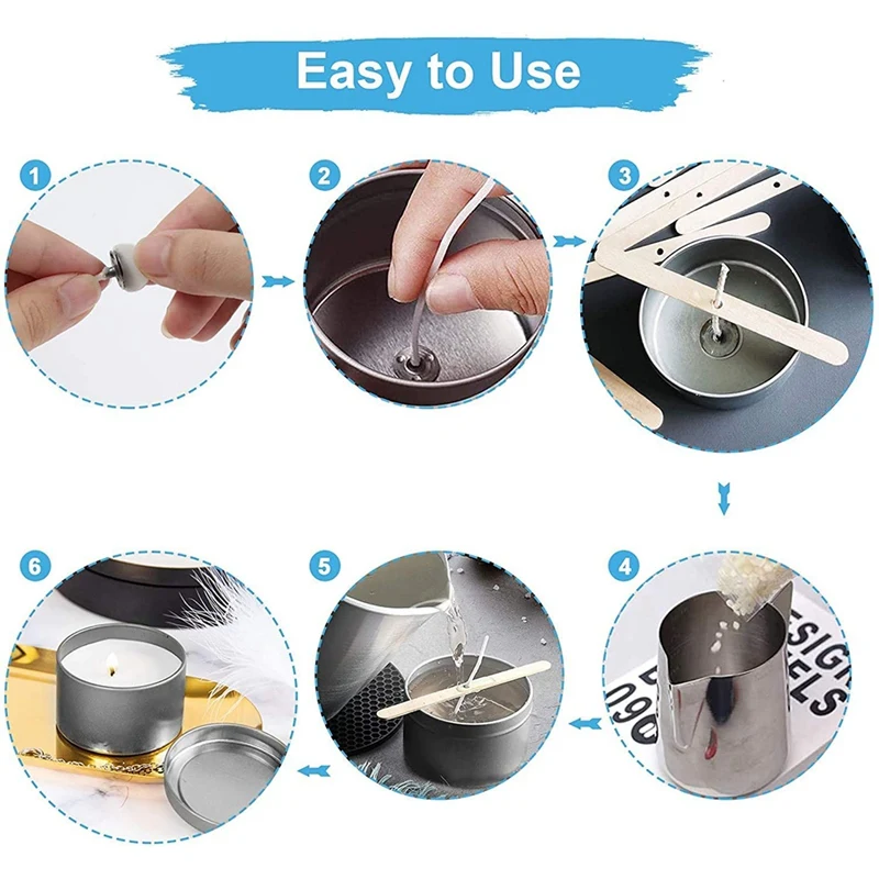 

DIY Scented Candle Making Kit Supplies,Gift Kit Candle Making Supplies,Candle Making Pot,Candle Wick,Candle Wick Sticker
