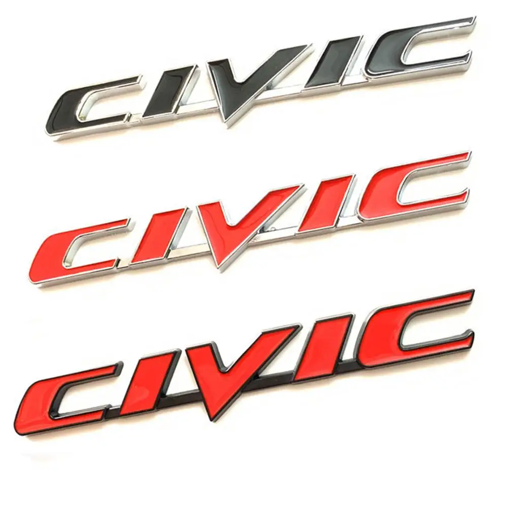 

Автомобильная металлическая 3D эмблема значок-наклейка для Honda Civic Автомобильный задний хвост багажник письмо логотип наклейки автомобильные аксессуары автостайлинг