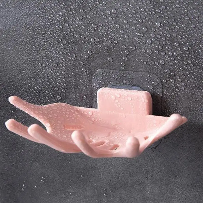 

1pcs Soap Box Maple Leaf Design PVC Punch-free Bathroom Drain Soap Holder Bathroom Wall Hanging Rack Tray Accessories Hot Sale