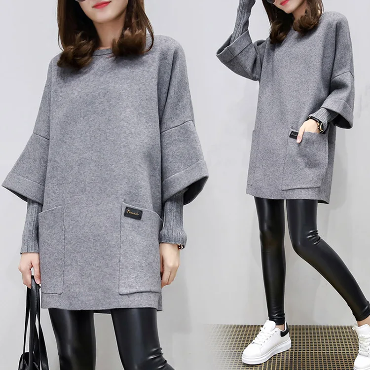 

2020 Autumn Europe and The United States New Fashion Casual Women's Loose Large Size Slim Wild Pink Sweatshirt Coat