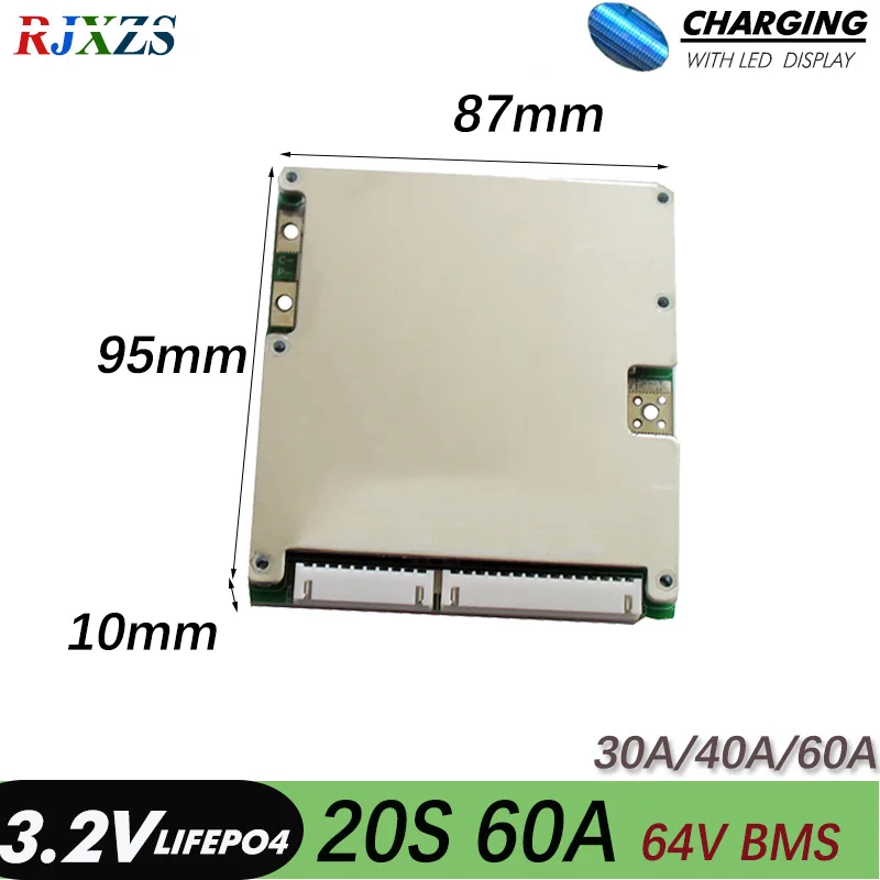 BMS 20S 60A bms Lifepo4 60 в 40A/30A большой ток lifepo4 PCM для электрического велосипеда