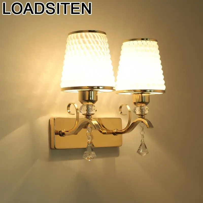Лестничное зеркало Luminaria De Parede Wandlamp Aplique Luz Pared для дома Хрустальная аппликация Murale
