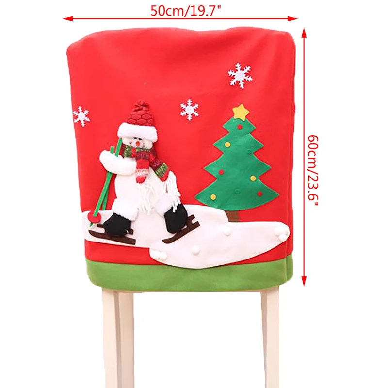 

Christmas Chair Back Cover Santa Clause Hat Christmas Decoration for Home New Year Decor Decoracion