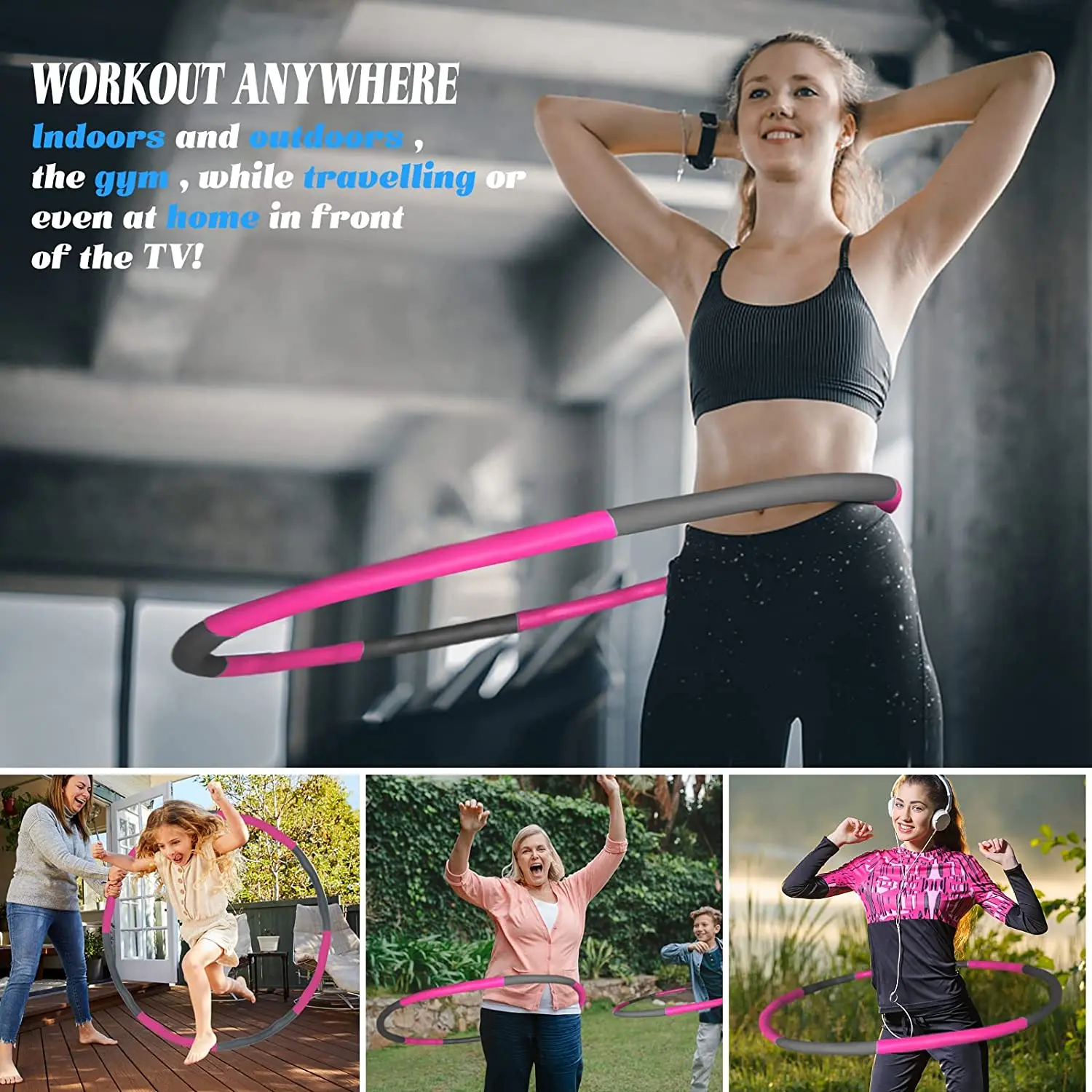 Weighted Fitness Circle Suitable For Adults And Beginners 8-Section Detachable Design Exercise Equipment | Спорт и развлечения