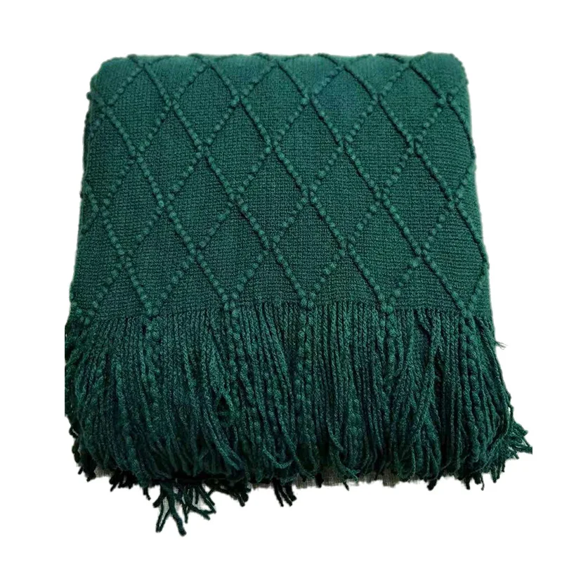 Aggcual нордические алмазы большое вязаное одеяло с кистями мягкая кровать