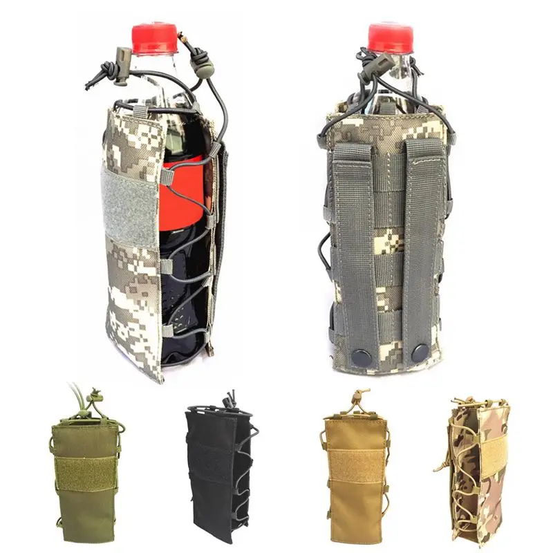 Тактика держатель бутылки питьевой мешок нейлон Molle воды Прочный для езды на