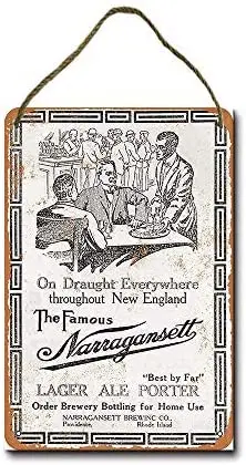 

Metal Sign 8 x 12 inch 1914 Narragansett Beer Wall Decor Hanging Sign