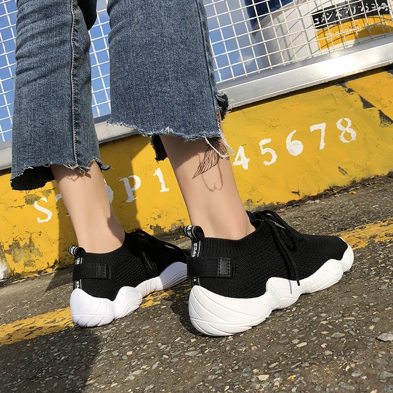 

2020 Women Sneakers Fashion Socks Shoes Casual White Sneakers Summer knitted Vulcanized Shoes Women Trainers Tenis Feminino