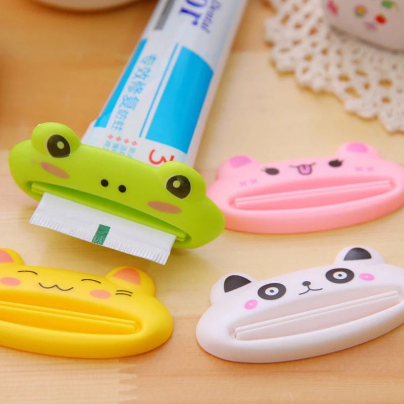 

Household Toothpaste Squeezer Cartoon Lovely Toothpaste Dispenser Household Tooth Paste Rolling Tube Holder Bathroom Accessories