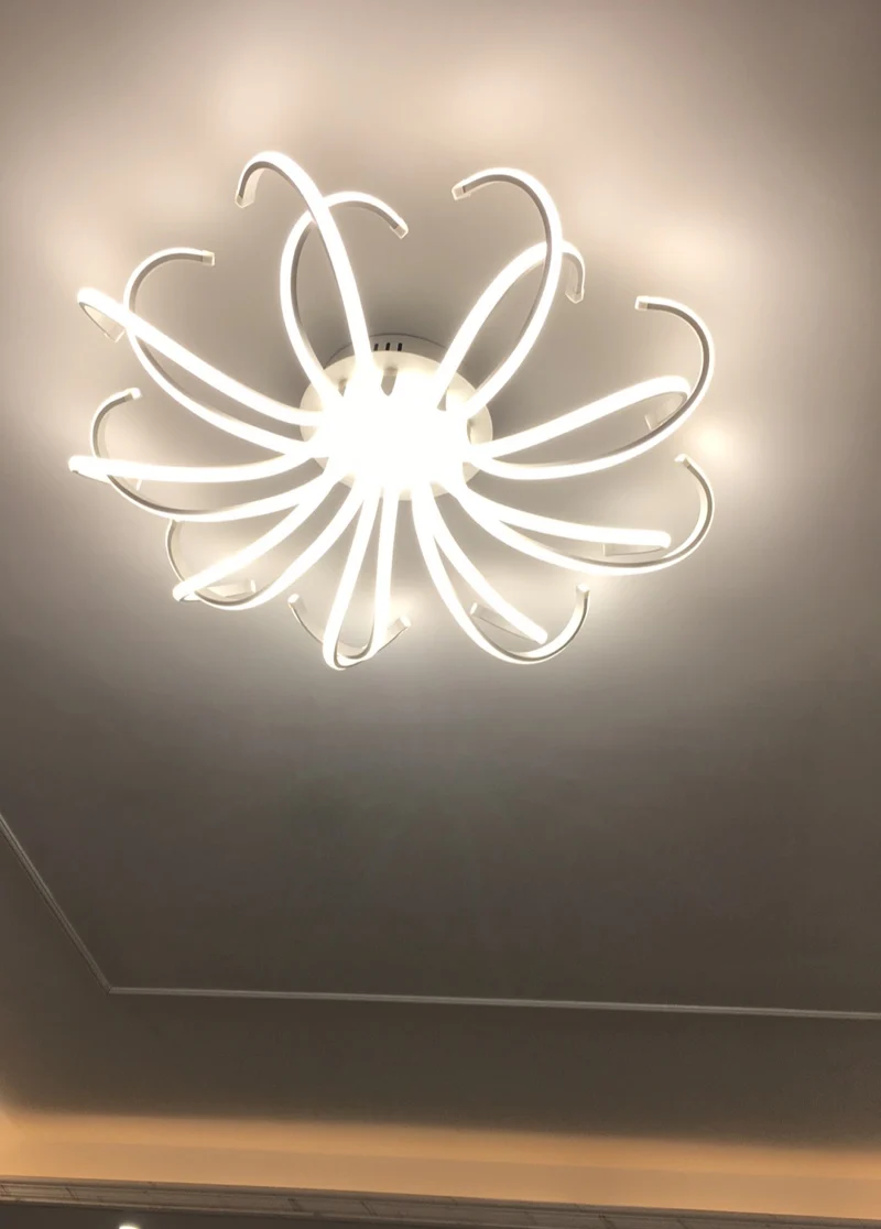 New Nordic LED chandeliers can be used in modern living room bedroom dining aisles with suspended acrylic dimming chandeliers