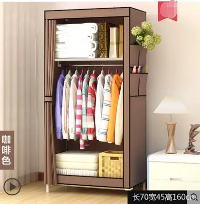 

Bedroom Non-woven Cloth Wardrobe Folding Portable Light Clothing Storage Cabinet Dustproof Cloth Closet Home Furniture Wardrobe
