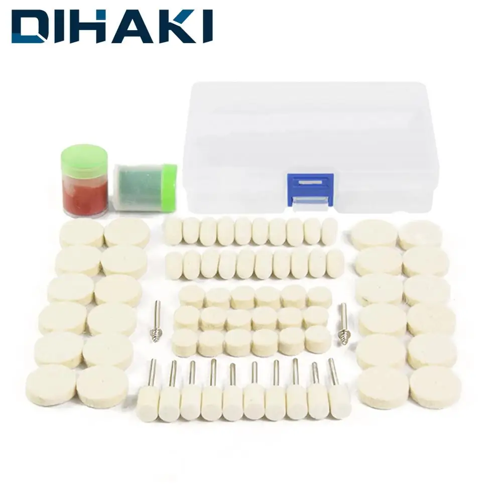 76 шт. мягкие войлочные полировальные диски набор шерстяных полировальных