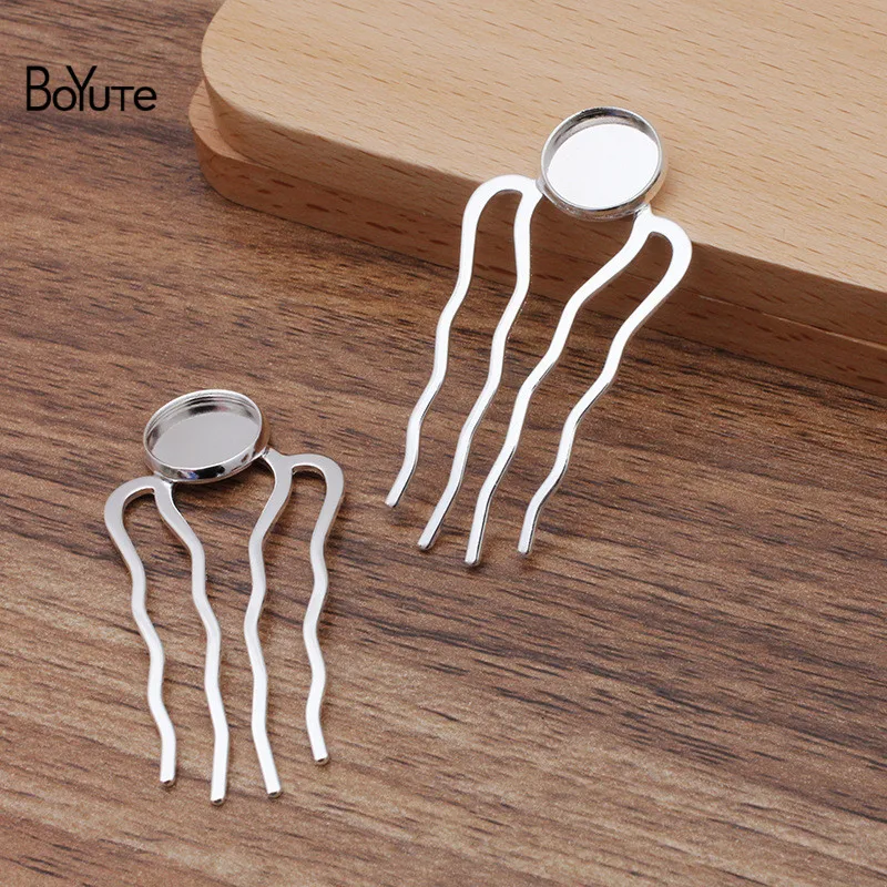 BoYuTe (10 шт./лот) подходит для 12 мм кабошона расческа волос пустая основа сделай сам