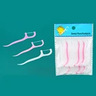 50 шт одноразовые зубные резинки для ухода за зубами зубная нить зубная нейлоновая проволочная нить пластиковые зубные палочки