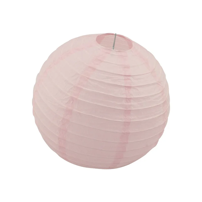 light pink 20 см/25 см/30 cm круглая Бумага Фонари на день рождения Свадебная вечеринка Декор, подарок, ремесло, сделай сам, светильник, подвесной фонарь-шар вечерние поставки - Цвет: light pink