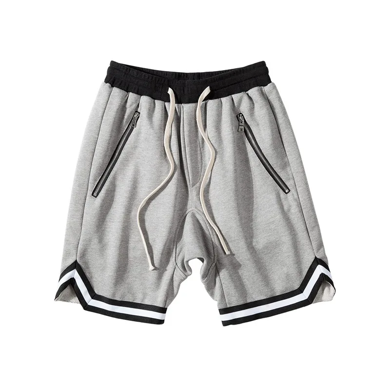 

Fashion brand ins casual loose pants men's youth sports cotton Capris color contrast ribbon large shorts