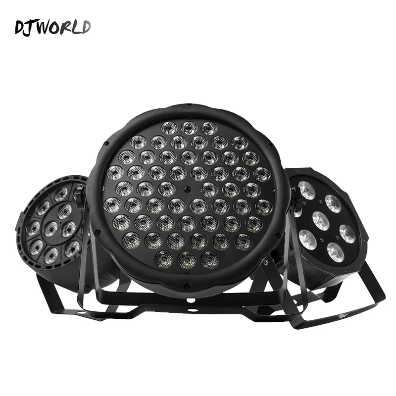 Djworld топ продаж, светодиодный Par 7x12W /7x1 8W/ 54x 3W/12x3W RGBW/12x3W, Ультрафиолетовый цветной Par DMX512 для дискотеки, диджея, праздничное освещение KTV - изображение