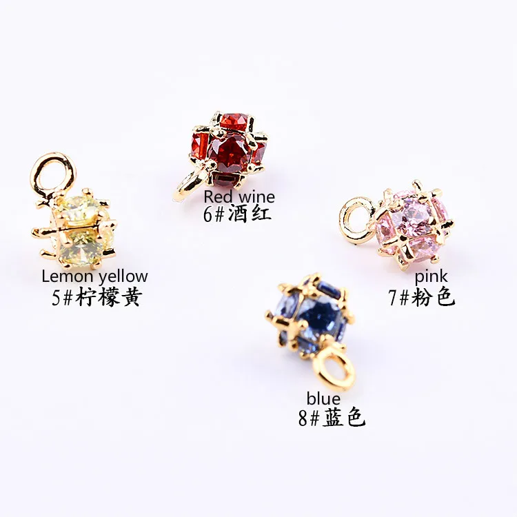 Позолоченный Хрустальный Шар из циркония DIY ювелирные аксессуары серьги ручной