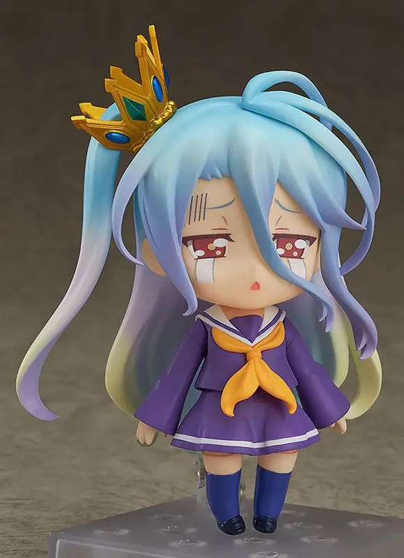 

10cm NO GAME NO LIFE Shiro Q version Anime Action Figure PVC New Collection figures toys Collection for Christmas gift