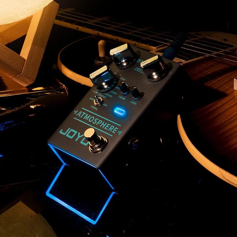 

Electric Guitar Stompbox 9 Kinds of Digital Reverberation Tones Pedal for Bass Guitar Accessories Universal LED Atmosphere Light