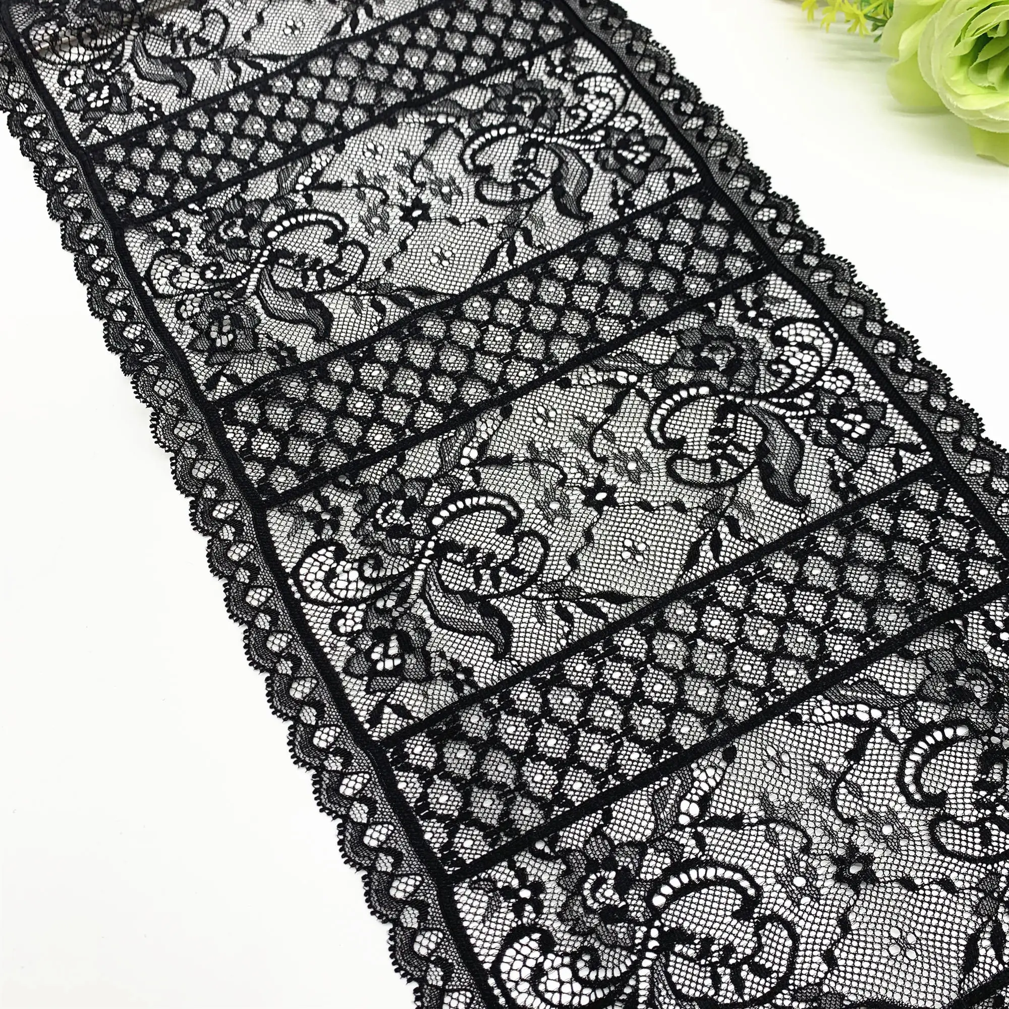 3Y/набор 22 см черная эластичная кружевная отделка хлопковая юбка подол нижнее