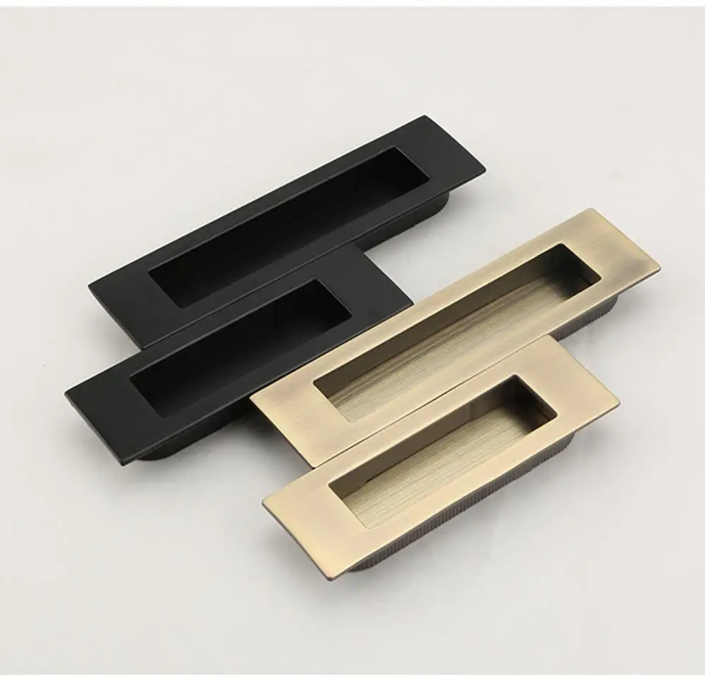 Черная ручка для раздвижной двери шкаф встроенный ящик с невидимой темной ручкой