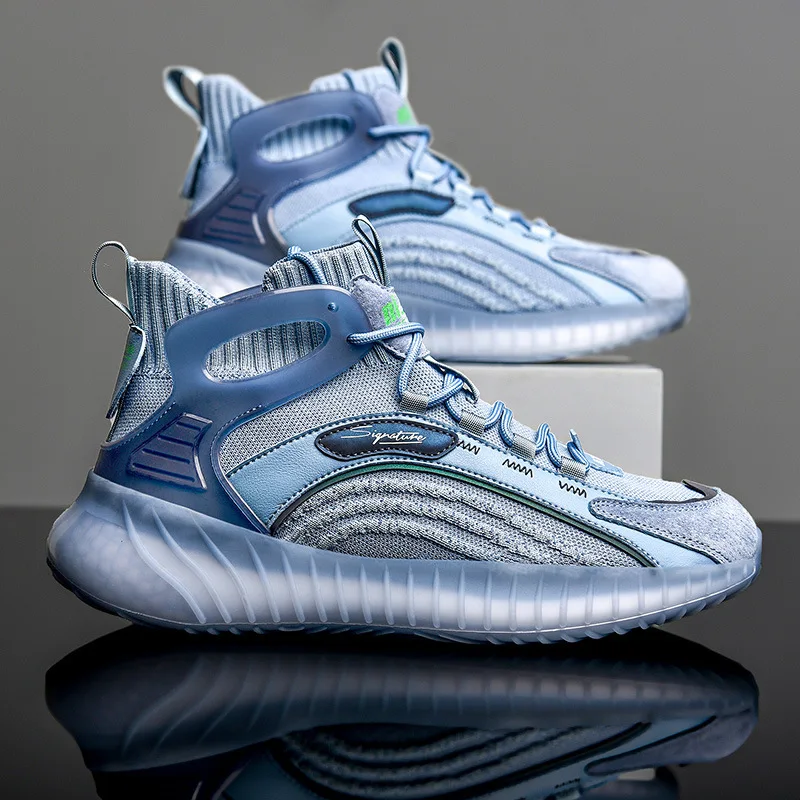 

2021 Summer New Flying Woven Single Mesh Breathable Shoes Men's Trend Sports Men's Shoes Mesh Coconut Tide Shoes