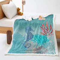 3d hippocampus printed throw blanket 3d warm weighted blankets for beds double layer thickened soft comfortable home