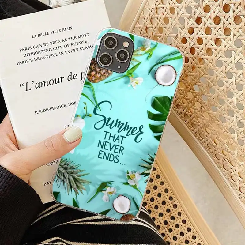 Pineapple black Phone Case Hull for iphone 13 8 7 6 6S Plus X 5S SE 2020 XR 11 12 pro XS MAX