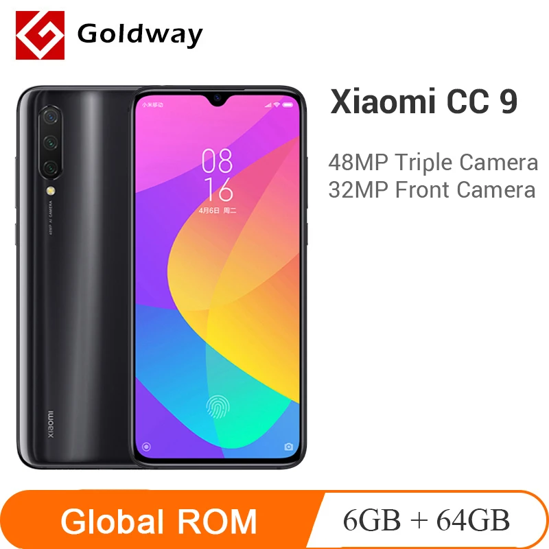 Глобальная ПЗУ Xiaomi Mi CC9 CC 9 6 Гб 64 Смартфон Snapdragon 710 Восьмиядерный процессор 48 Мп + 32
