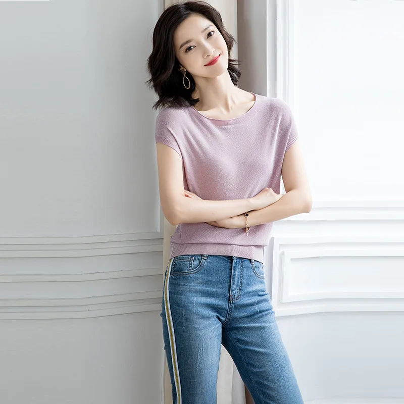 Женские вязаные свободные свитера с рукавом летучая мышь модный Повседневный