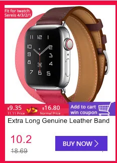Натуральная кожа ремешок Double Tour кожаный браслет 40-44 мм, ремешок для Apple Watch, 42 мм, версия 5 4 3 2 1 38 мм; спортивная обувь; женская