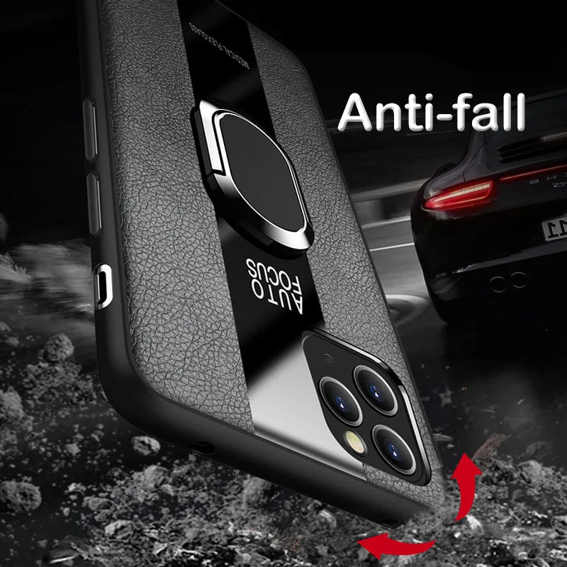 

Phone case magnetic ring for iphone 12 11 Pro X 7 6 6S 8 Plus XR XS Max leather case iphone 11 phone cases iphone 8 plus case