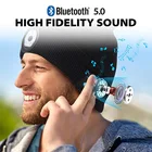 Bluetooth 5,0 облегающая шапка со светодиодный светильник кой Беспроводная стандартная USB перезаряжаемая крышка с встроенной HD стерео поддержкой
