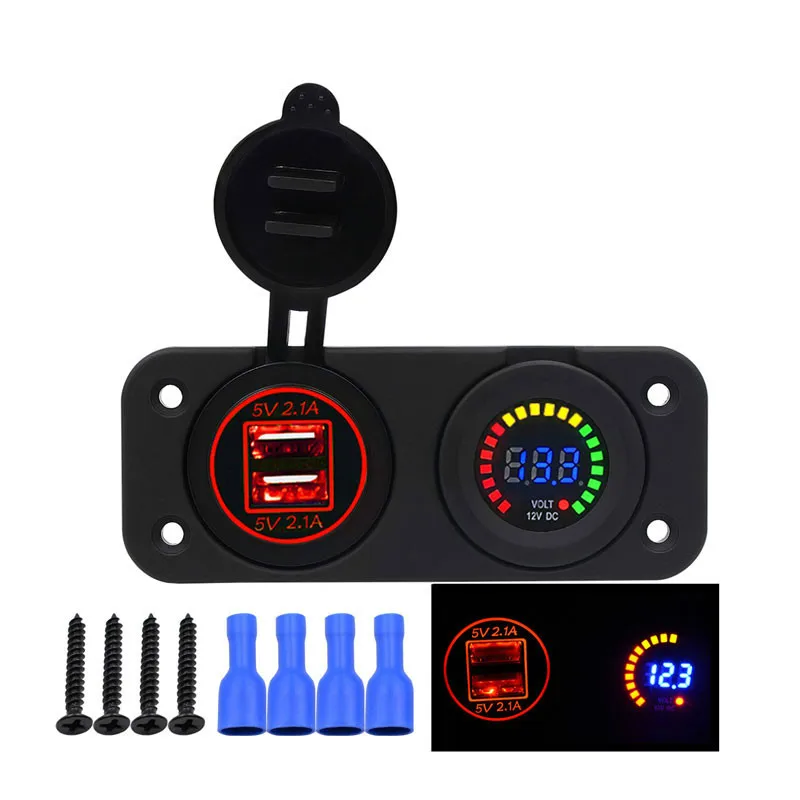 Универсальное водонепроницаемое автомобильное зарядное устройство 12 24 В разъем