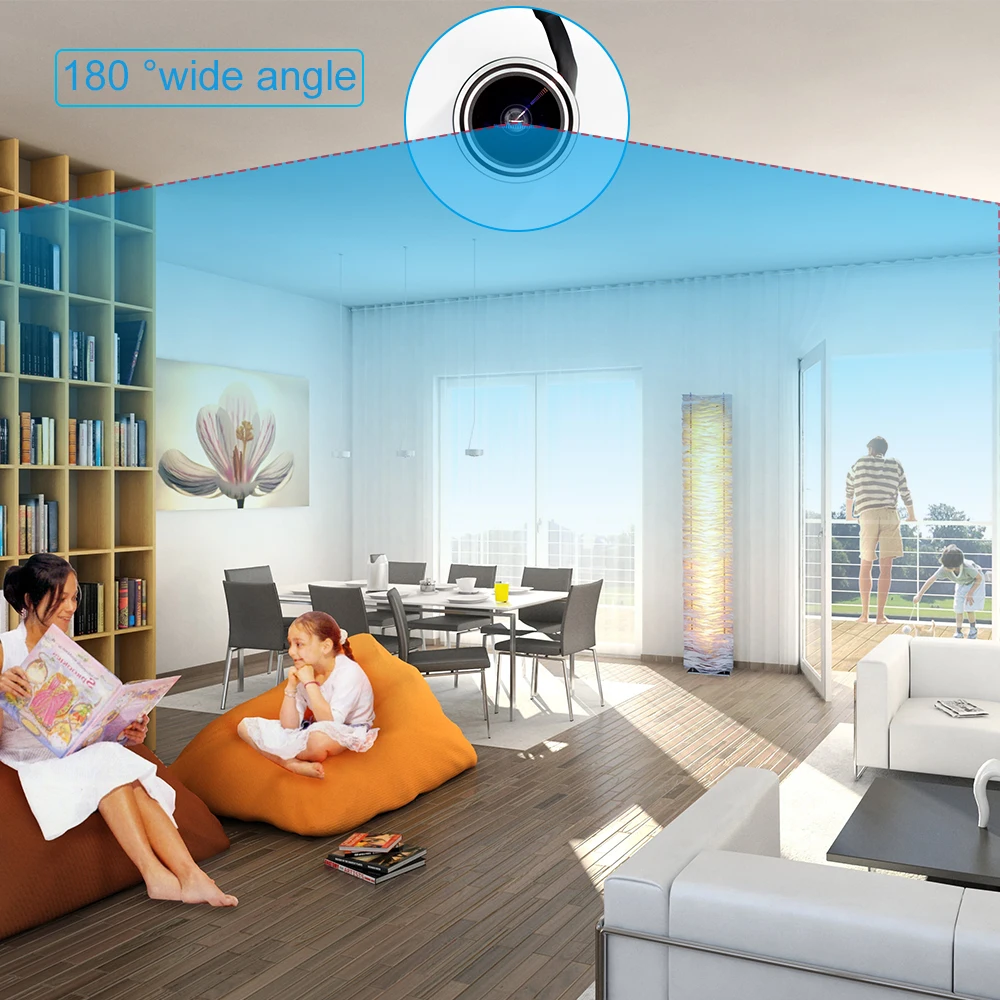 

Mini Pinphole DoorEye Hole Mini ip Camera Security 1080P CCTV camera HD Wide Angle FishEye Network iP home Cameras surveillance