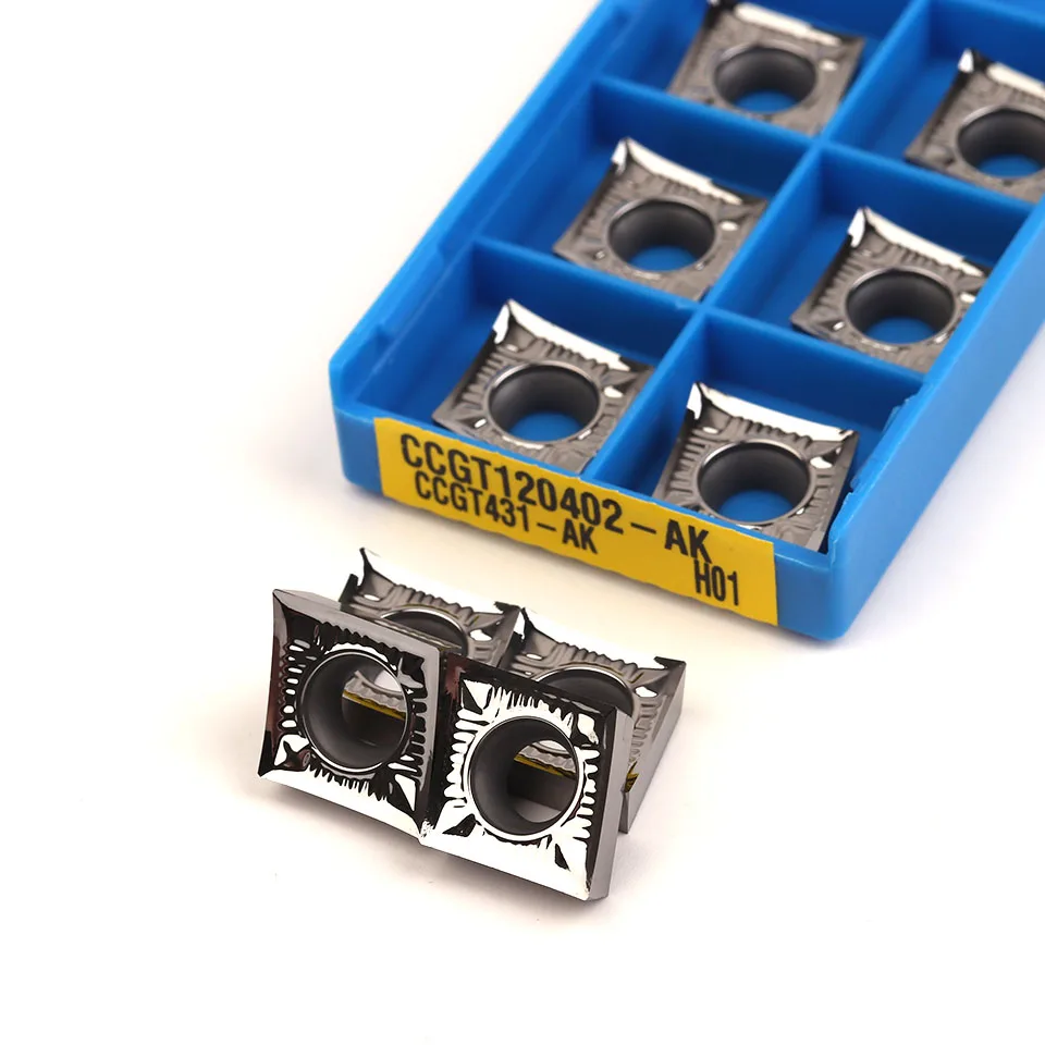 

CGT120402 CCGT120404 CCGT120408 AK H01 Carbide Inserts CNC Lathe Cutter Aluminum Copper Machine turning tool metal lathe tools