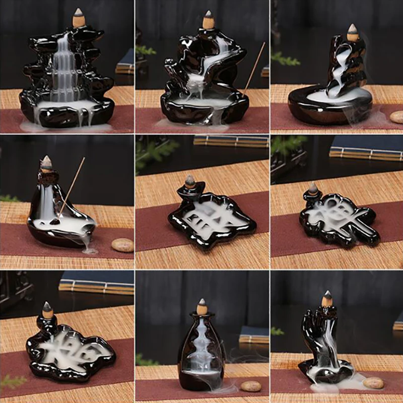 

Backflow Incense Burner Aromatherapy Smoke Reflux Incense Burner Holder For Living Room Bedroom Home Decor quemador de incienso
