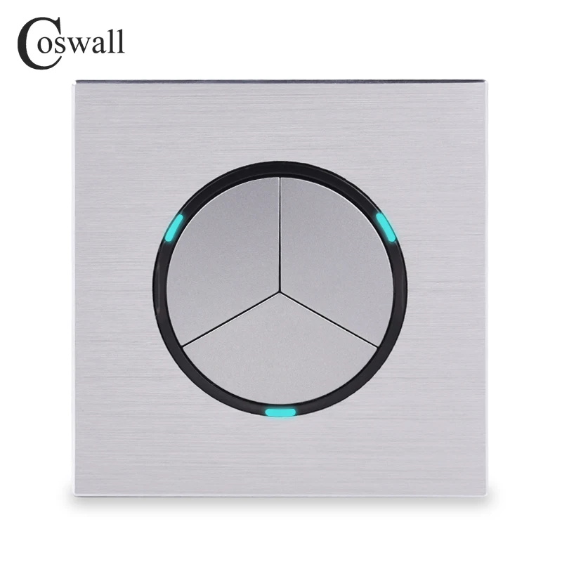 Coswall 3 комплекта 1 способ случайный щелчок вкл/выкл настенный выключатель света со