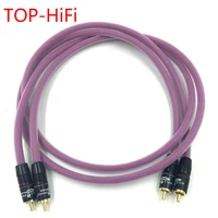 top hifi pair type 2 gold plated2rca cable high end 6n ofhc audio cable double rca signal line rca cable for xlo htp1